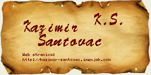 Kazimir Santovac vizit kartica